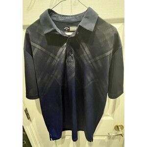 Callaway Polo Shirt Mens Medium Blue Opti-Dri Golf Stretch